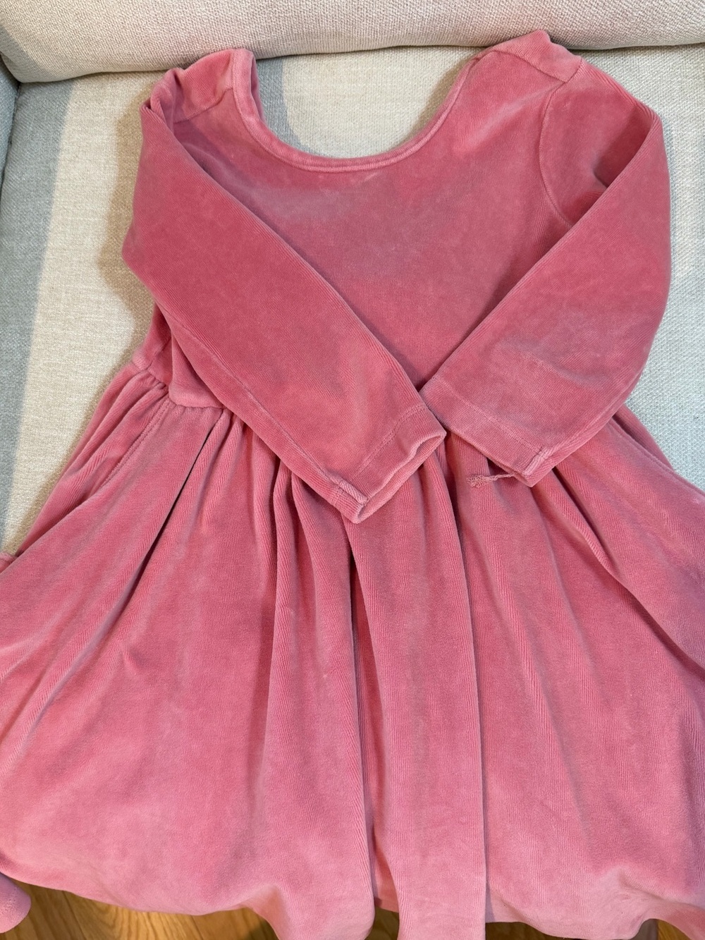 Ruffle Butts Dusty Pink Velvet Twirl Dress